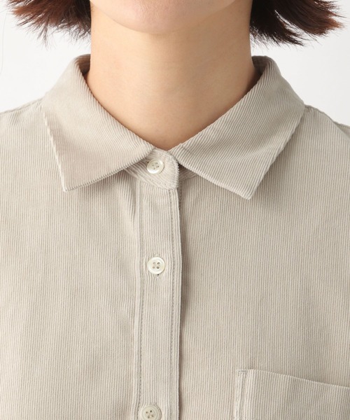 LEPSIM（レプシィム）の「コーデュロイロングシャツワンピース　162177（ワンピース・レディース・グレイッシュベージュ/ブルー/ブラウン・FREE）」の14枚目の写真