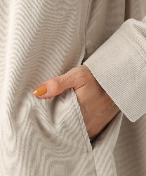 LEPSIM（レプシィム）の「コーデュロイロングシャツワンピース　162177（ワンピース・レディース・グレイッシュベージュ/ブルー/ブラウン・FREE）」の13枚目の写真