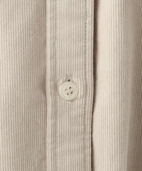 LEPSIM（レプシィム）の「コーデュロイロングシャツワンピース　162177（ワンピース・レディース・グレイッシュベージュ/ブルー/ブラウン・FREE）」の5枚目の写真