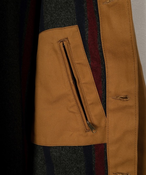 Carhartt（カーハート）の「【Carhartt/カーハート】Blanket-Lined Duck Chore Coat/ブランケットライナー ダックチョアコート（カバーオール・メンズ・ブラウン/ブラック・M/L/XL）」の6枚目の写真