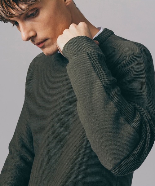 LACOSTE（ラコステ）の「ミドルゲージミリタリーニットセーター（ニット/セーター・メンズ・モスグリーン/ネイビー/ブラック・2/3/4/5）」の17枚目の写真