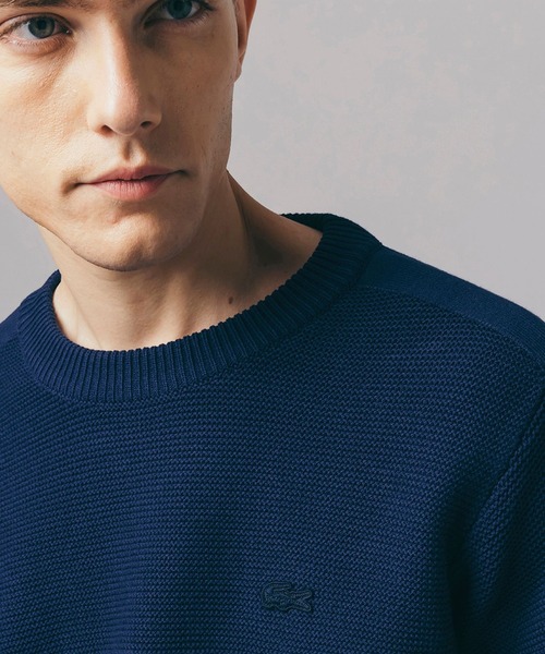 LACOSTE（ラコステ）の「ミドルゲージミリタリーニットセーター（ニット/セーター・メンズ・モスグリーン/ネイビー/ブラック・2/3/4/5）」の13枚目の写真