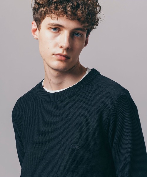 LACOSTE（ラコステ）の「ミドルゲージミリタリーニットセーター（ニット/セーター・メンズ・モスグリーン/ネイビー/ブラック・2/3/4/5）」の5枚目の写真