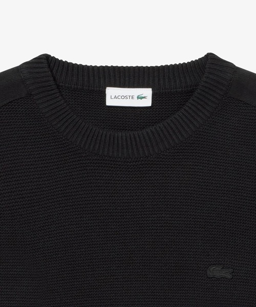 LACOSTE（ラコステ）の「ミドルゲージミリタリーニットセーター（ニット/セーター・メンズ・モスグリーン/ネイビー/ブラック・2/3/4/5）」の9枚目の写真