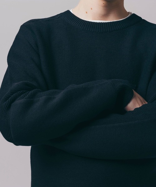 LACOSTE（ラコステ）の「ミドルゲージミリタリーニットセーター（ニット/セーター・メンズ・モスグリーン/ネイビー/ブラック・2/3/4/5）」の7枚目の写真