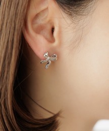 flower | ラッピングリボンピアス(ピアス（片耳用）)