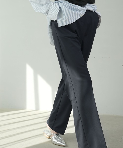 chuclla（チュクラ）の「セミワイド カラースラックス chw22a107（スラックス・レディース・ミント/グリーン/ライトブルー/ベージュ/アイボリー/スモークピンク/ブルー/ネイビー/テラコッタ・L/M/S/XL/XS/XXS）」の8枚目の写真