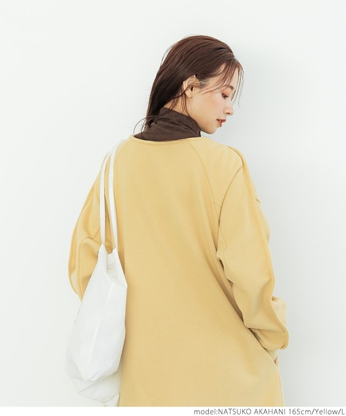 coca（coca）（コカ）の「アウトシームスウェットワンピース（ワンピース・レディース・ブラック/イエロー・M/L）」の11枚目の写真