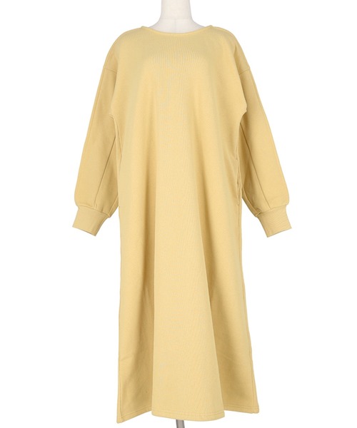 coca（coca）（コカ）の「アウトシームスウェットワンピース（ワンピース・レディース・ブラック/イエロー・M/L）」の14枚目の写真