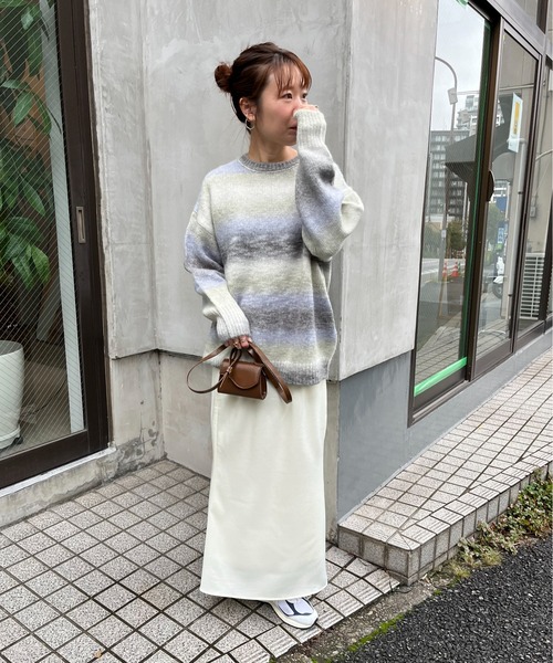 feepur（フェピュール）の「【ハンドウォッシャブル】ウール混グラデーションオーバーニット（ニット/セーター・レディース・ブラウン/グリーン/イエロー・MEDIUM）」の18枚目の写真