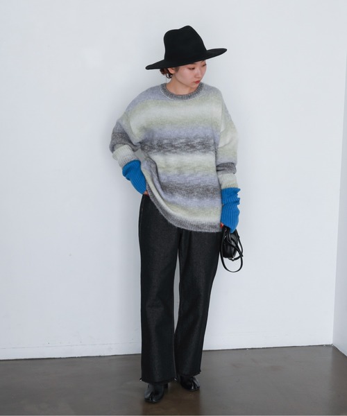 feepur（フェピュール）の「【ハンドウォッシャブル】ウール混グラデーションオーバーニット（ニット/セーター・レディース・ブラウン/グリーン/イエロー・MEDIUM）」の21枚目の写真