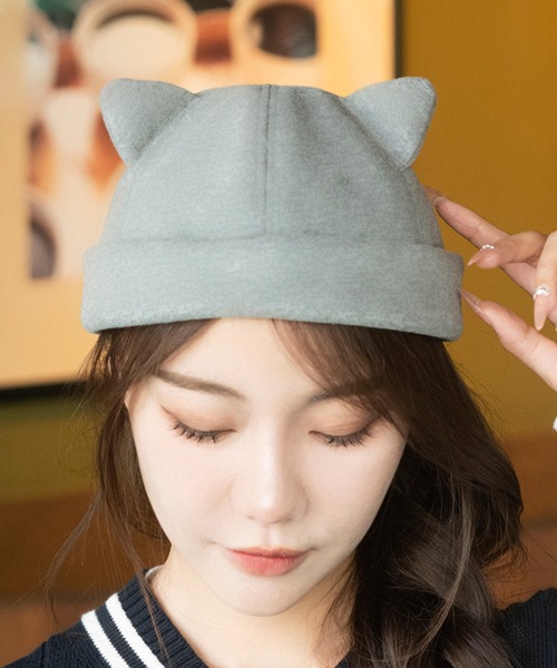 STYLEBLOCK（スタイルブロック）の「猫耳キャップ（キャップ・レディース・ブラック/ブラウン系その他/グレー/カーキ/ライトグリーン/グリーン・FREE）」の3枚目の写真