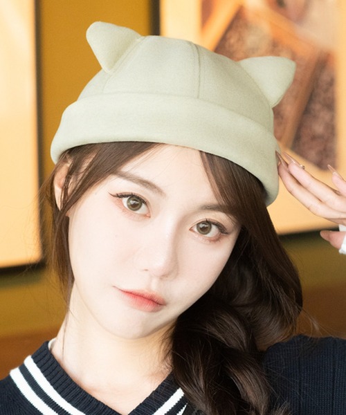STYLEBLOCK（スタイルブロック）の「猫耳キャップ（キャップ・レディース・ブラック/ブラウン系その他/グレー/カーキ/ライトグリーン/グリーン・FREE）」の6枚目の写真
