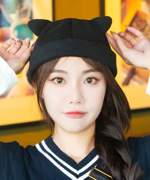 STYLEBLOCK（スタイルブロック）の「猫耳キャップ（キャップ・レディース・ブラック/ブラウン系その他/グレー/カーキ/ライトグリーン/グリーン・FREE）」の2枚目の写真