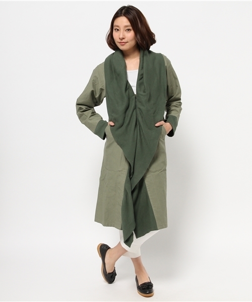 OUTLET（アウトレット）の「【WHO'S WHO gallery】MFcomanclgown（その他アウター・レディース・ベージュ/カーキ・FREE）」の2枚目の写真