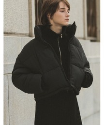 Re:EDIT | [WINTER PRE ORDER]マイクロタフタスタンド襟ショート丈フェイクダウンジャケット(ダウンジャケット/コート)