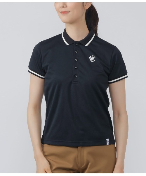 NEWYORKER GOLF(ニューヨーカーゴルフ)の「ラインドポロシャツ(ポロシャツ・レディース・アイボリー/ブルー/ブラック/ネイビー・M/L/S)」の11枚目の写真