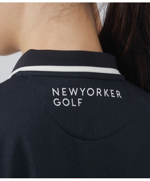 NEWYORKER GOLF(ニューヨーカーゴルフ)の「ラインドポロシャツ(ポロシャツ・レディース・アイボリー/ブルー/ブラック/ネイビー・M/L/S)」の5枚目の写真