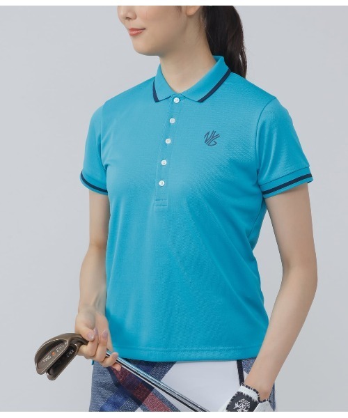 NEWYORKER GOLF(ニューヨーカーゴルフ)の「ラインドポロシャツ(ポロシャツ・レディース・アイボリー/ブルー/ブラック/ネイビー・M/L/S)」の21枚目の写真