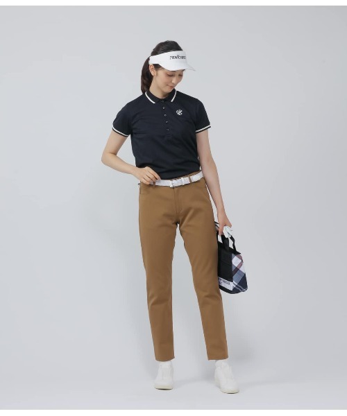 NEWYORKER GOLF(ニューヨーカーゴルフ)の「ラインドポロシャツ(ポロシャツ・レディース・アイボリー/ブルー/ブラック/ネイビー・M/L/S)」の9枚目の写真