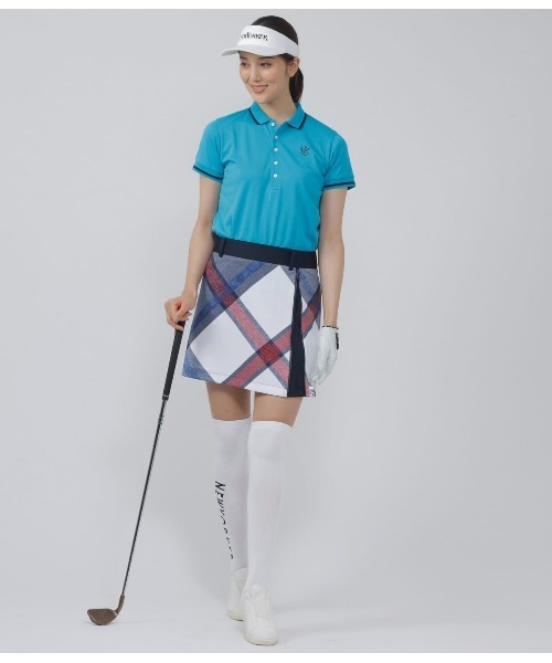 NEWYORKER GOLF(ニューヨーカーゴルフ)の「ラインドポロシャツ(ポロシャツ・レディース・アイボリー/ブルー/ブラック/ネイビー・M/L/S)」の16枚目の写真