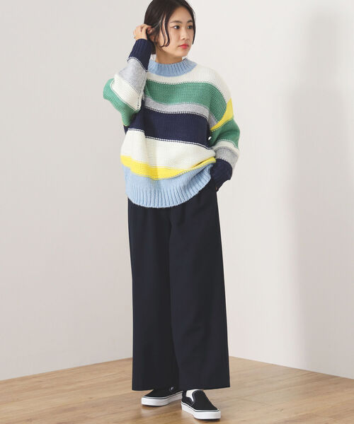 BEAMS HEART（ビームスハート）の「BEAMS HEART / カラフルボーダー ニット（ニット/セーター・レディース・サックスブルー/ホワイト系その他5・FREE）」の15枚目の写真