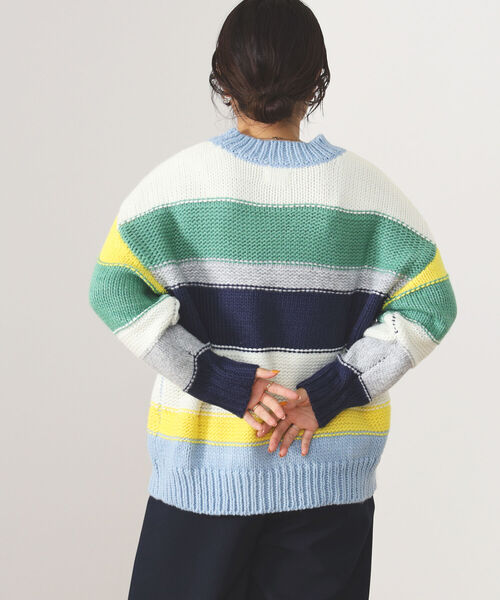 BEAMS HEART（ビームスハート）の「BEAMS HEART / カラフルボーダー ニット（ニット/セーター・レディース・サックスブルー/ホワイト系その他5・FREE）」の19枚目の写真