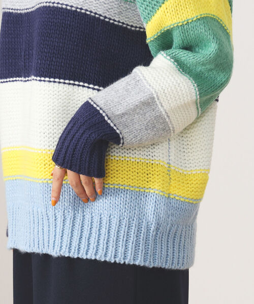 BEAMS HEART（ビームスハート）の「BEAMS HEART / カラフルボーダー ニット（ニット/セーター・レディース・サックスブルー/ホワイト系その他5・FREE）」の21枚目の写真
