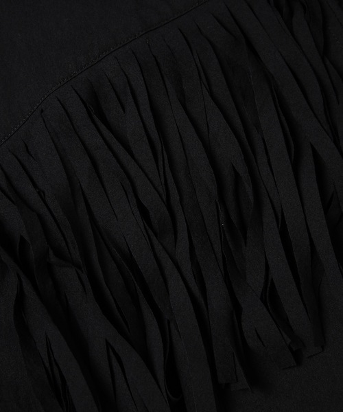 BELPER(ベルパー)の「FRINGE SHIRT(シャツ/ブラウス・レディース・ホワイト/ブラック・FREE)」の7枚目の写真