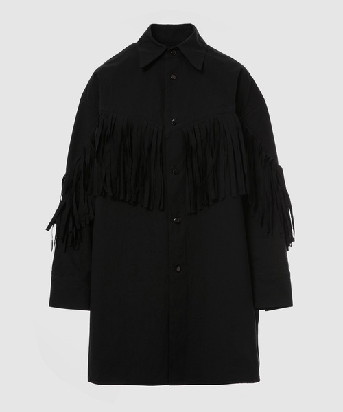 BELPER(ベルパー)の「FRINGE SHIRT(シャツ/ブラウス・レディース・ホワイト/ブラック・FREE)」の3枚目の写真