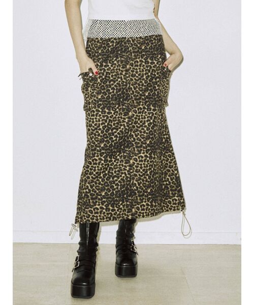 jouetie（ジュエティ）の「カーゴロングスカート【ミリタリー】（スカート・レディース・カーキ/ブラック/ブラウン/パープル・MEDIUM）」の3枚目の写真