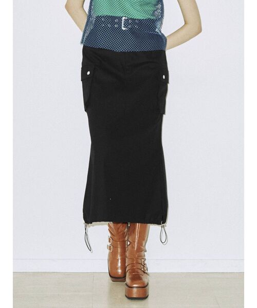 jouetie（ジュエティ）の「カーゴロングスカート【ミリタリー】（スカート・レディース・カーキ/ブラック/ブラウン/パープル・MEDIUM）」の2枚目の写真