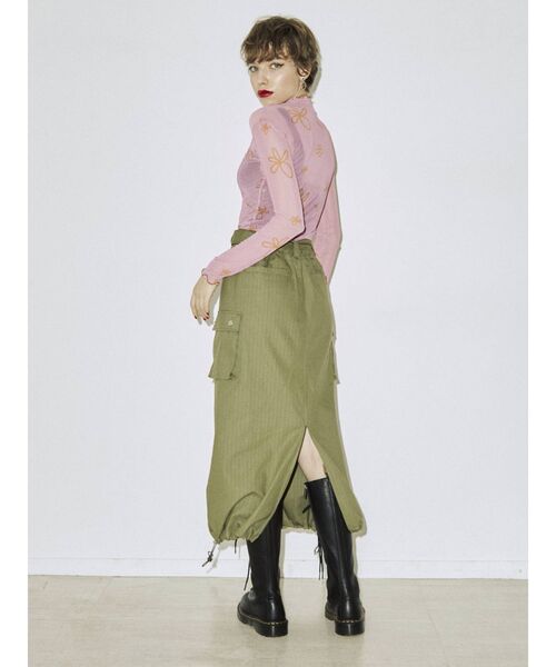 jouetie（ジュエティ）の「カーゴロングスカート【ミリタリー】（スカート・レディース・カーキ/ブラック/ブラウン/パープル・MEDIUM）」の15枚目の写真