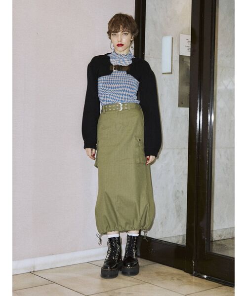 jouetie（ジュエティ）の「カーゴロングスカート【ミリタリー】（スカート・レディース・カーキ/ブラック/ブラウン/パープル・MEDIUM）」の19枚目の写真