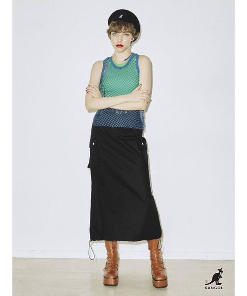 jouetie（ジュエティ）の「カーゴロングスカート【ミリタリー】（スカート・レディース・カーキ/ブラック/ブラウン/パープル・MEDIUM）」の22枚目の写真