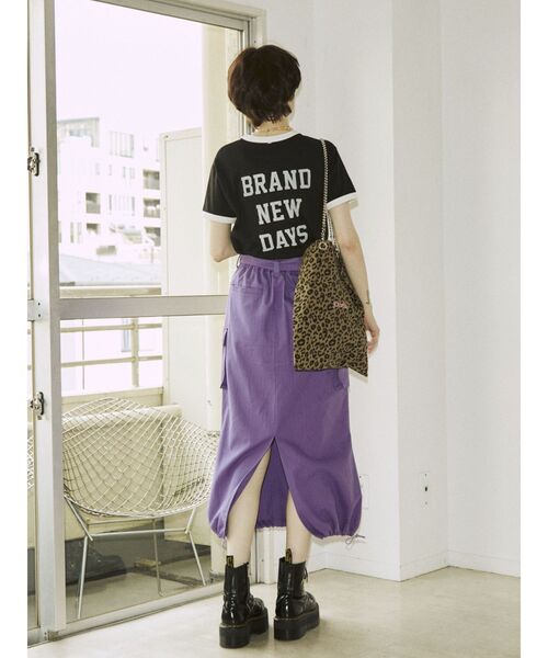 jouetie（ジュエティ）の「カーゴロングスカート【ミリタリー】（スカート・レディース・カーキ/ブラック/ブラウン/パープル・MEDIUM）」の10枚目の写真