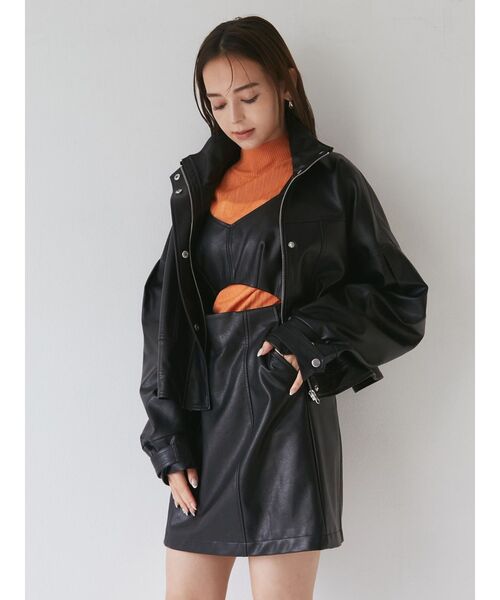 MURUA（ムルーア）の「フロントカットワンピース（ワンピース・レディース・ホワイト/ブラック/キャメル・1/2）」の7枚目の写真