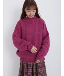 Samansa Mos2 | タック編みプルオーバー(ニット/セーター)