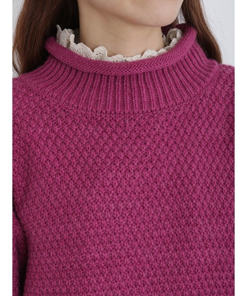 Samansa Mos2（サマンサ モスモス）の「タック編みプルオーバー（ニット/セーター・レディース・ベージュ/ピンク/キャメル・ﾌﾘ-）」の10枚目の写真