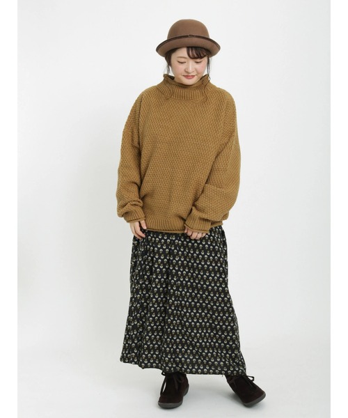 Samansa Mos2（サマンサ モスモス）の「タック編みプルオーバー（ニット/セーター・レディース・ベージュ/ピンク/キャメル・ﾌﾘ-）」の19枚目の写真