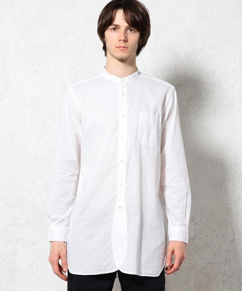 green label relaxing（グリーンレーベルリラクシング）の「PANAMA BAND/C H/PL LONG シャツ◆（シャツ/ブラウス・メンズ・ホワイト/ネイビー・SMALL/MEDIUM/LARGE）」の12枚目の写真