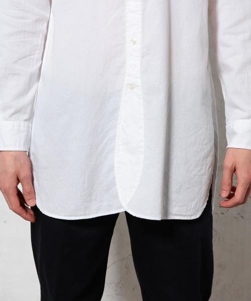 green label relaxing（グリーンレーベルリラクシング）の「PANAMA BAND/C H/PL LONG シャツ◆（シャツ/ブラウス・メンズ・ホワイト/ネイビー・SMALL/MEDIUM/LARGE）」の9枚目の写真