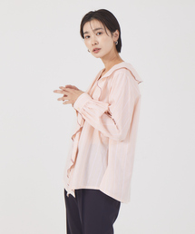 qualite | フリルカラーブラウス(シャツ/ブラウス)