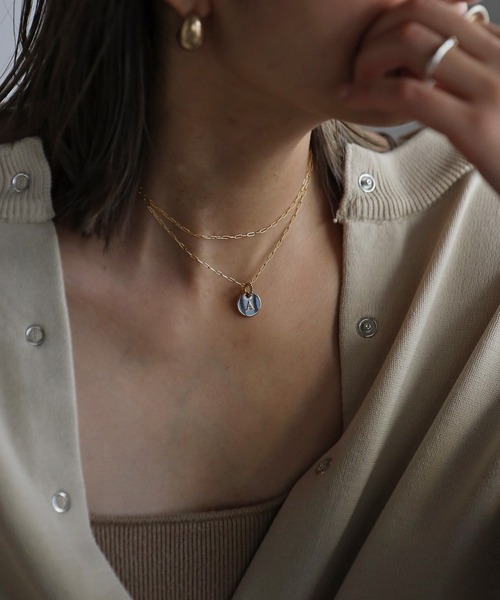 Bonjour Sagan（ボンジュールサガン）の「イニシャルプレートネックレス（ネックレス・レディース・A/Y/K/M・FREE）」の5枚目の写真