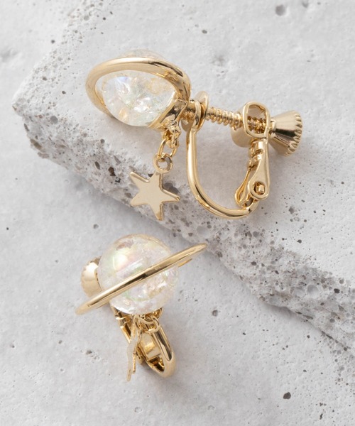 gargle(ガーグル)の「土星モチーフ イヤリング(イヤリング・レディース・ブルー系その他/パープル/ホワイト/ブルー/クリア・FREE)」の2枚目の写真