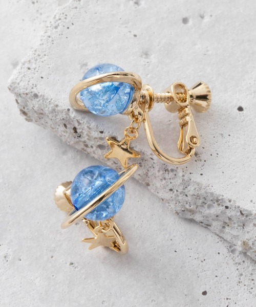 gargle(ガーグル)の「土星モチーフ イヤリング(イヤリング・レディース・ブルー系その他/パープル/ホワイト/ブルー/クリア・FREE)」の3枚目の写真