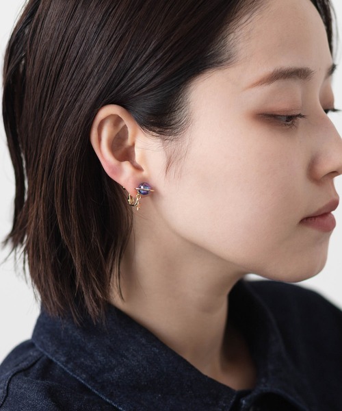 gargle(ガーグル)の「土星モチーフ イヤリング(イヤリング・レディース・ブルー系その他/パープル/ホワイト/ブルー/クリア・FREE)」の9枚目の写真