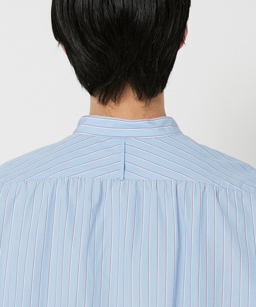 【LA BOUCLE / ラブークル】バンドカラー スモックシャツ ストライプ EDIFICE LA BOUCLE（エディフィスラブークル）の「【LA BOUCLE