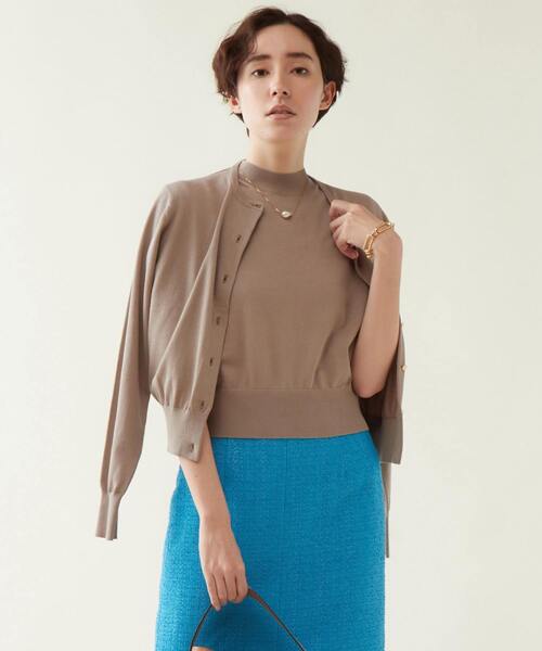 martinique（マルティニーク）の「martinique/ESSENTIALカーディガン（カーディガン/ボレロ・レディース・ホワイト/ネイビー/ピンク/ベージュ系その他・FREE）」の3枚目の写真