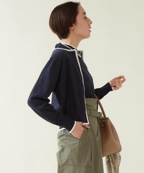 martinique（マルティニーク）の「martinique/ESSENTIALカーディガン（カーディガン/ボレロ・レディース・ホワイト/ネイビー/ピンク/ベージュ系その他・FREE）」の17枚目の写真